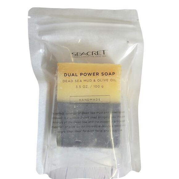 Seacret Dual Power Soap Dead Sea Mud & Olive Oil Handmade 3.5oz bar NEW - Picture 1 of 2